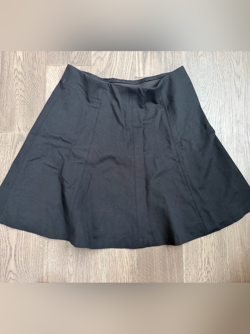 LOFT Classic Black A-Line Flared Skirt - Medium Petite